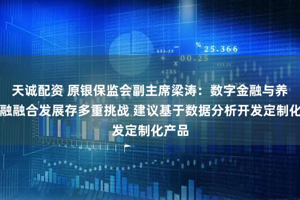 天诚配资 原银保监会副主席梁涛：数字金融与养老金融融合发展存多重挑战 建议基于数据分析开发定制化产品