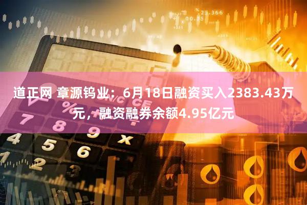 道正网 章源钨业：6月18日融资买入2383.43万元，融资融券余额4.95亿元